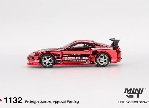 Load image into Gallery viewer, (Pre-order) Mini GT #1032 Toyota Supra (A80) Top Secret GT-300 Red Chrome LHD
