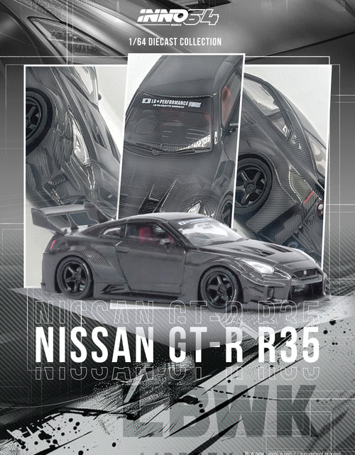 Load image into Gallery viewer, INNO64 1/64 NISSAN GT-R (R35) LBWK SUPER SILHOUETTE 35GT-RR Carbon

