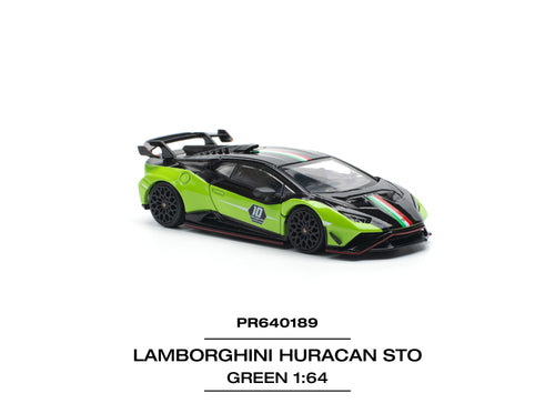 Load image into Gallery viewer, (Pre-order) POPRACE 1/64 LAMBORGHINI HURACAN STO (LP640-2)10 ANNIVERSARIO
