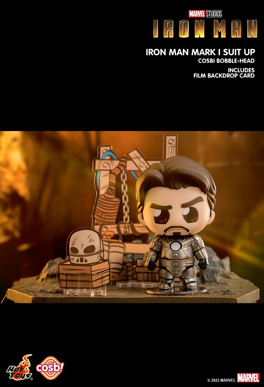 Hot Toys Marvel Iron Man Suit Up Cosbi Bobble-Head with Film Card (SET of 8)