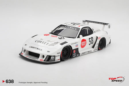 (Pre-order) Top Speed 1/18 MAZDA RX-7 LB-Hinomaru Diecast Model Car TS0638