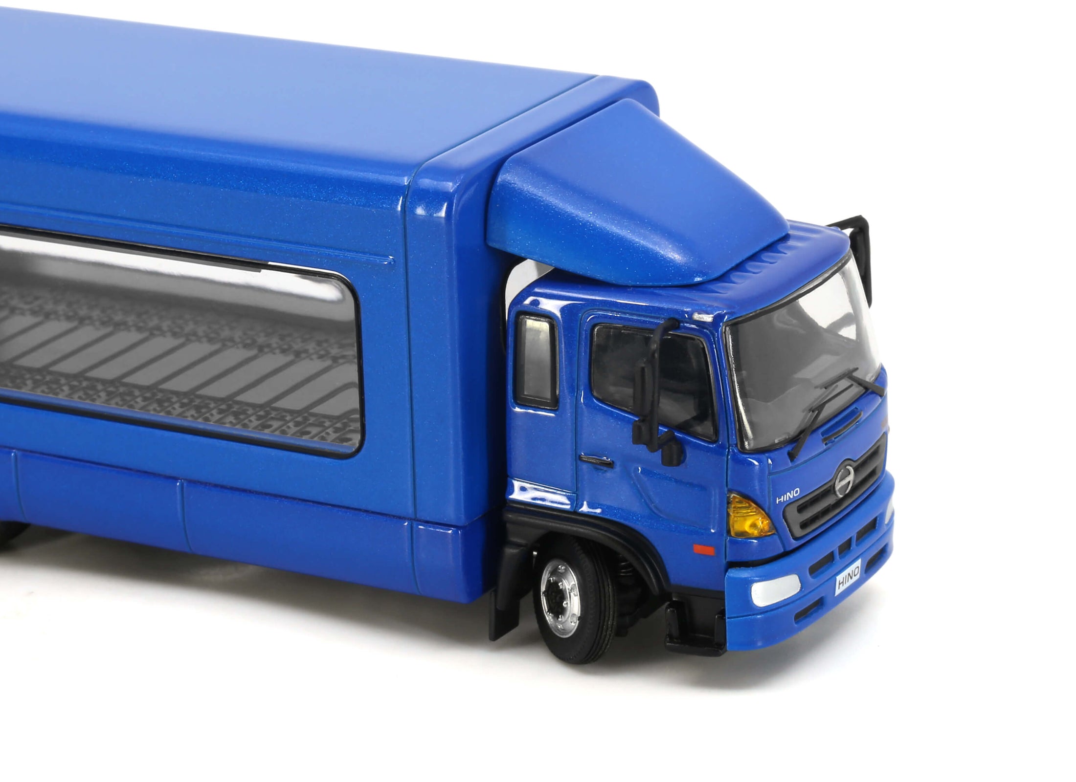 Tiny City Die-cast Model Car - HINO500 Covered Vehicle Transporter (Blue)