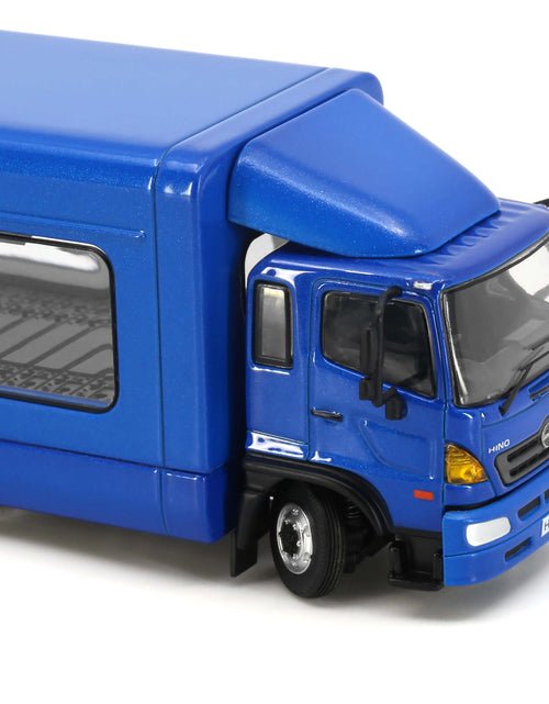 Load image into Gallery viewer, Tiny City Die-cast Model Car - HINO500 Covered Vehicle Transporter (Blue)
