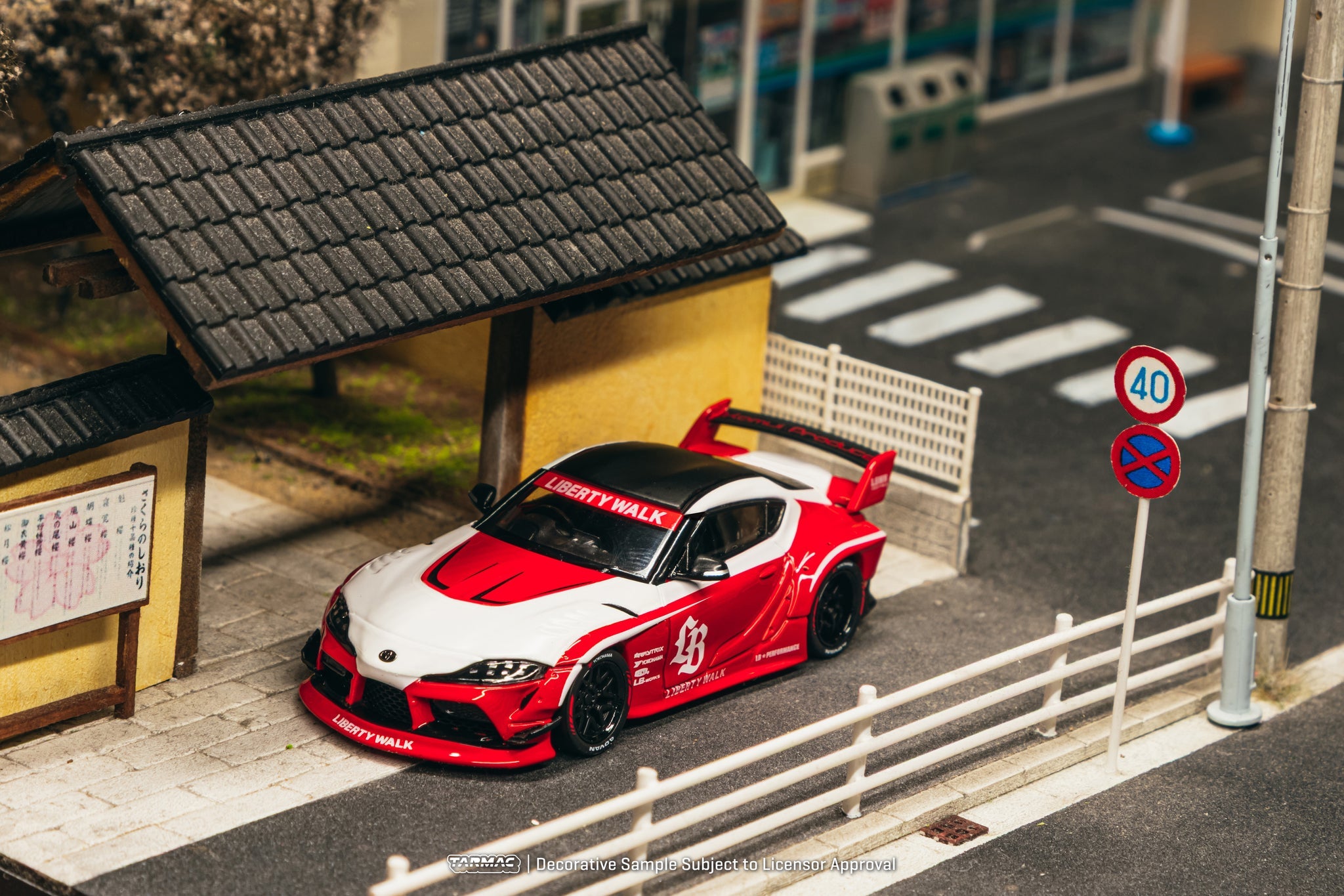 (Pre-order) Tarmac Works 1/64 LB-WORKS TOYOTA SUPRA (A90) Red Diecast Model