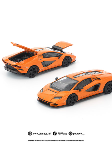 (Pre-order) POPRACE 1/64 LAMBORGHINI COUNTACH LP1 800-4 ARANCIA ATLAS Model Car