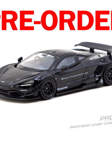 (Pre-order) Tarmac Works 1/64 LB-WORKS 720S Black Diecast Model Car