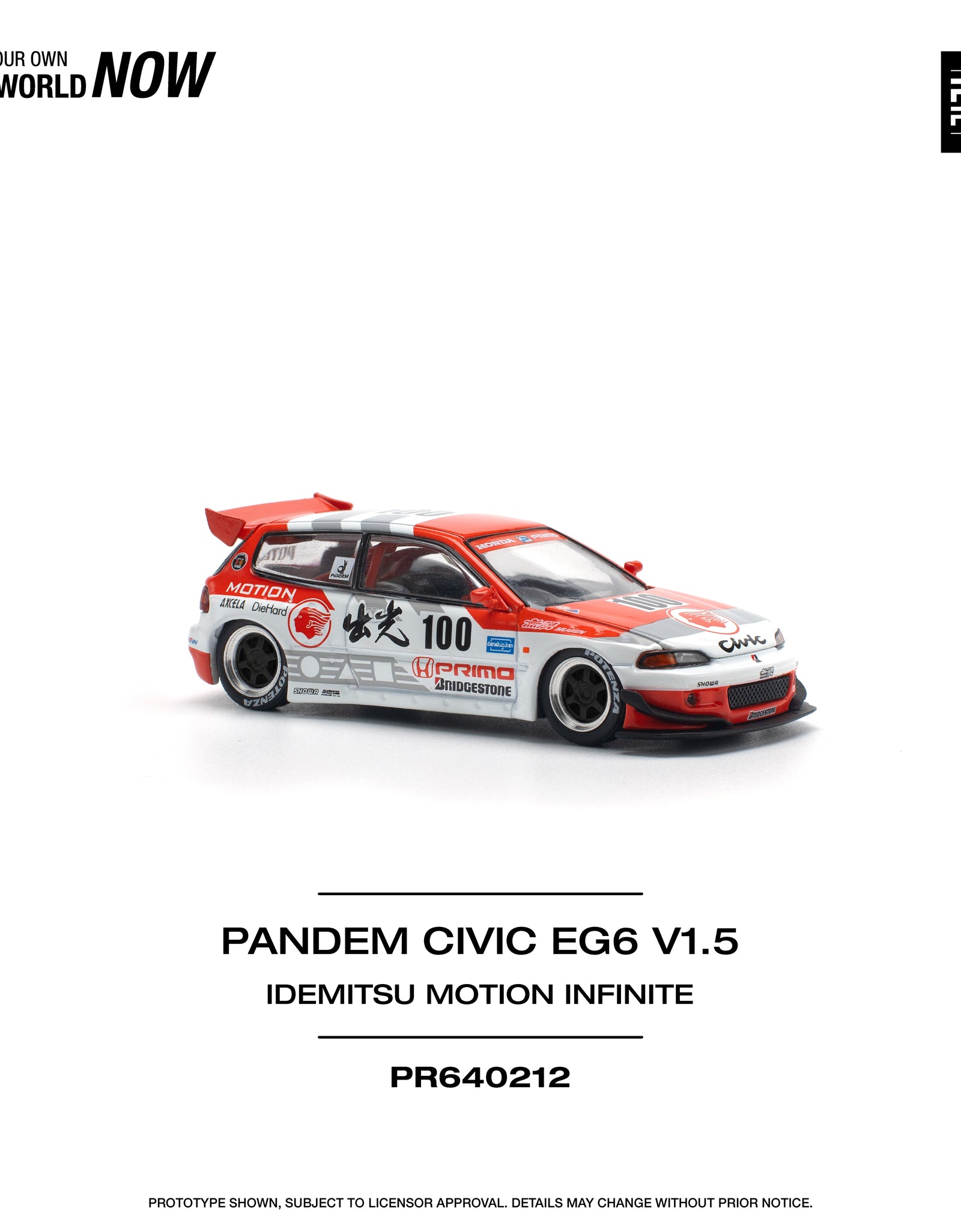 POPRACE 1/64 PANDEM CIVIC EG6 v1.5 IDEMITSU MOTION INFINITE Model