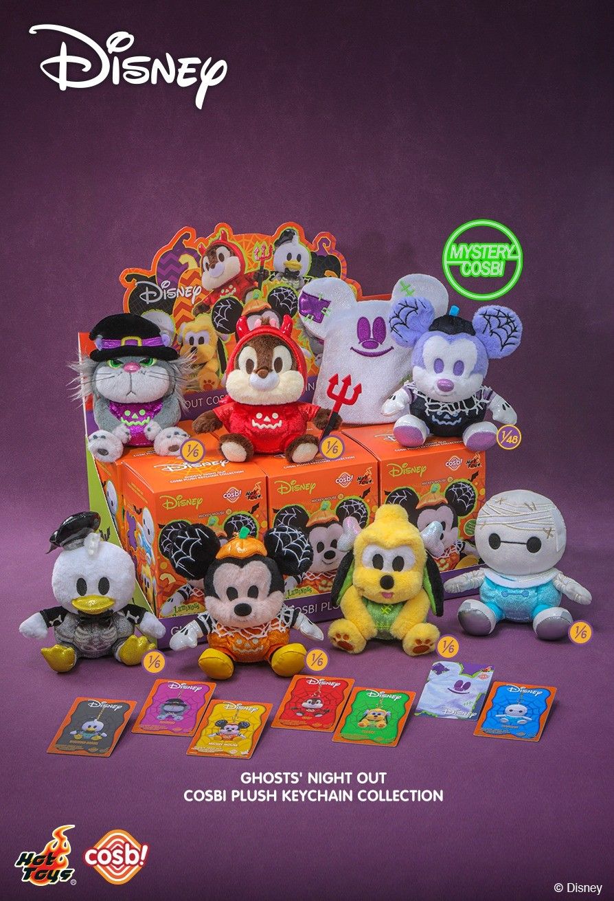 Hot Toys Disney Ghosts' Night Out Cosbi Plush Keychain Collection Full set of 6