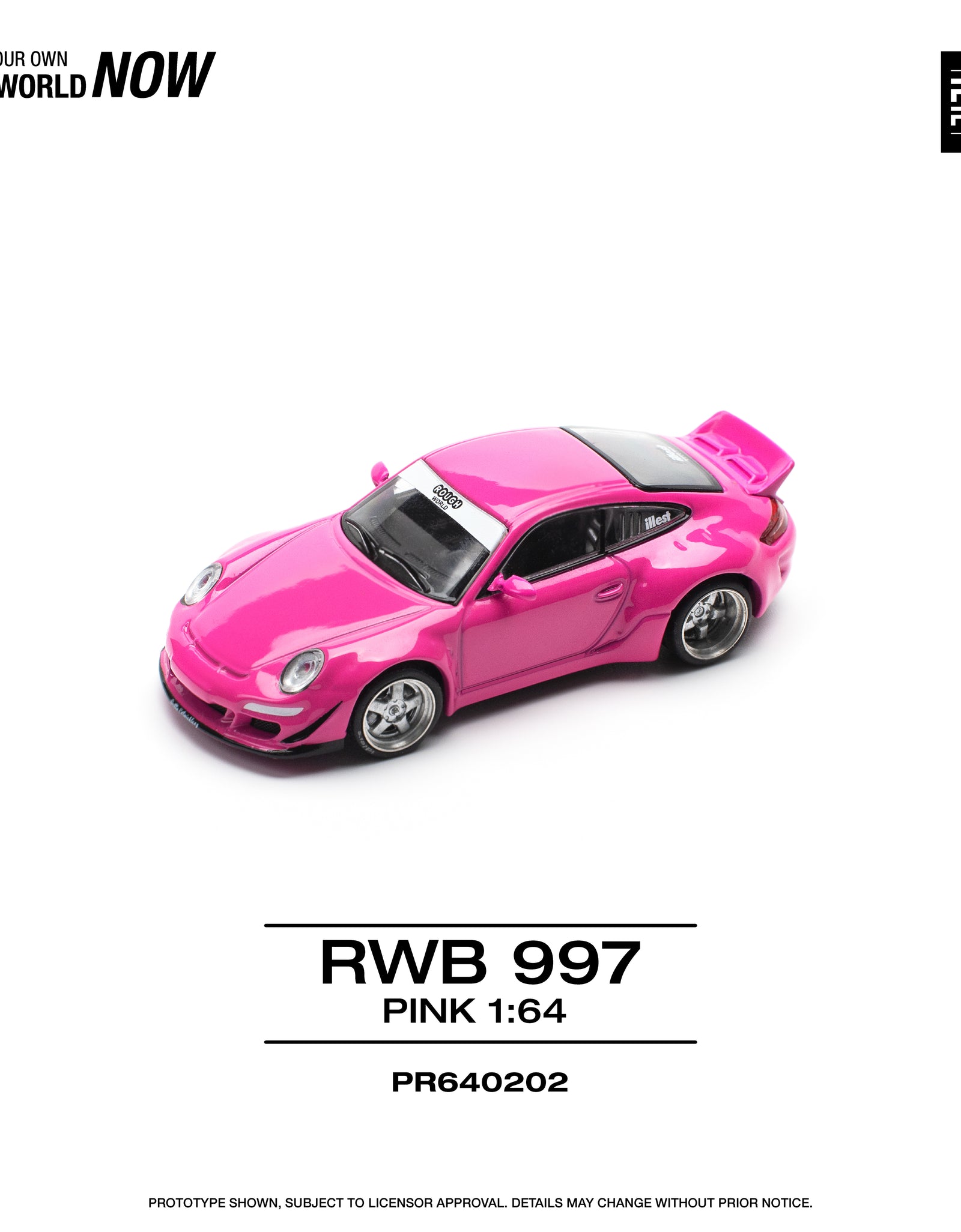 POPRACE 1/64 RWB 997 - PINK Diecast model car