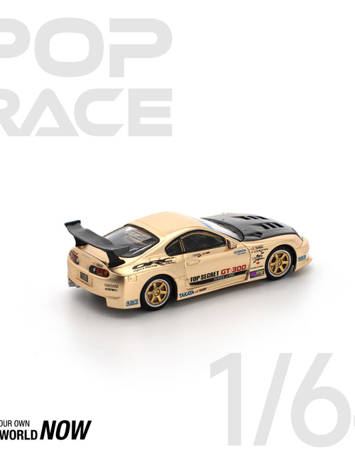 Load image into Gallery viewer, POPRACE 1/64 TOP SECRET GT300 SUPRA - CHROME GOLD Diecast Model Car
