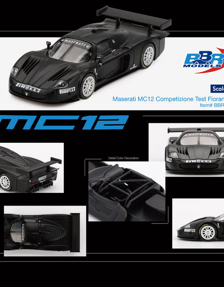 BBR 1:64 Maserati MC12 Competizione Test Fiorano 2004 Model Car
