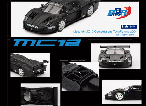 Load image into Gallery viewer, BBR 1:64 Maserati MC12 Competizione Test Fiorano 2004 Model Car
