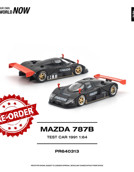(Pre-order) POP RACE 1/64 MAZDA 787B 1991 TEST CAR Diecast Model Car #PR640313