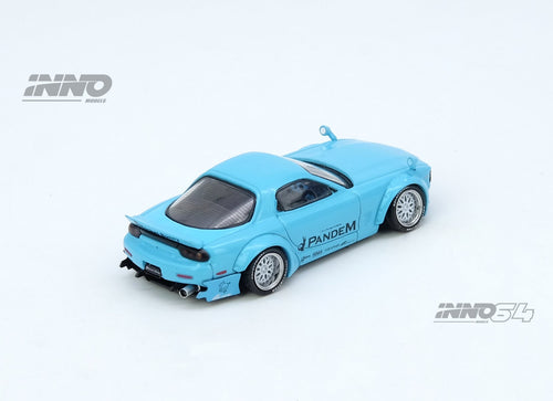 Load image into Gallery viewer, INNO64 1/64 PANDEM ROCKET BUNNY RX7 (FD3S) Blue Diecast Model Car
