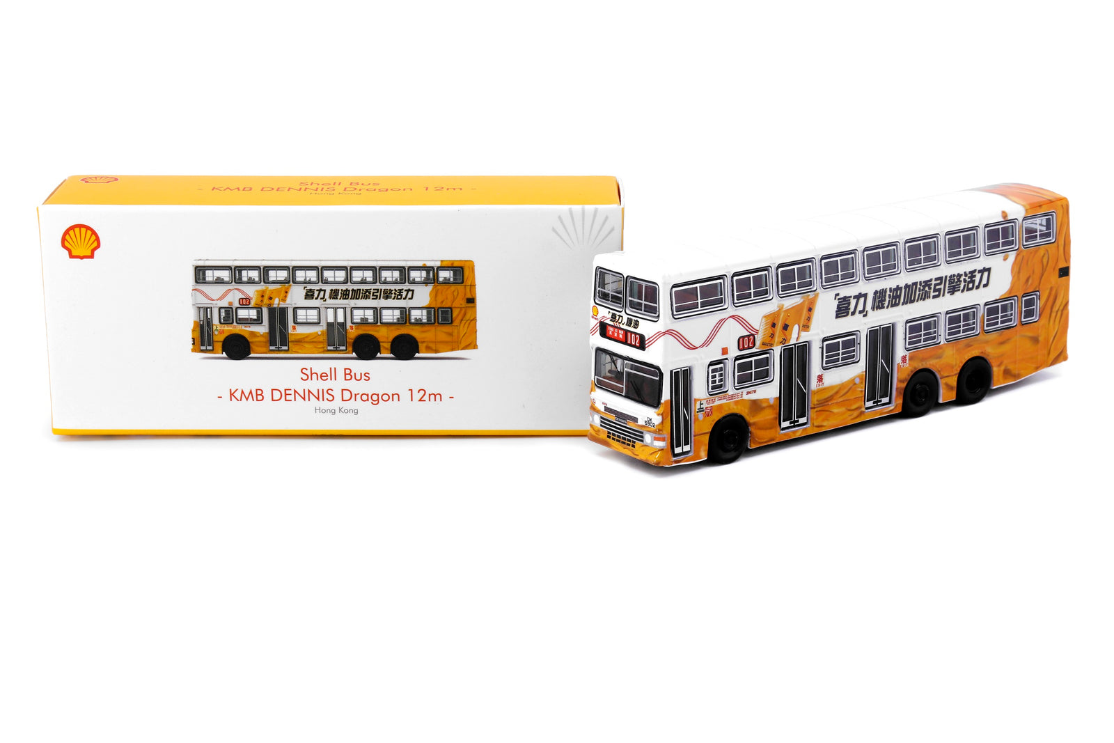 Tiny City Die-cast Model Car - Shell Bus KMB DENNIS Dragon 12m