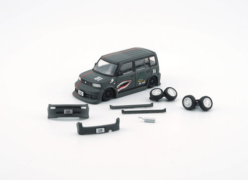 Load image into Gallery viewer, BMC 1/64 Toyota 2000 bB - Matte Green + P40 Tiger Pattern (RHD) LTD
