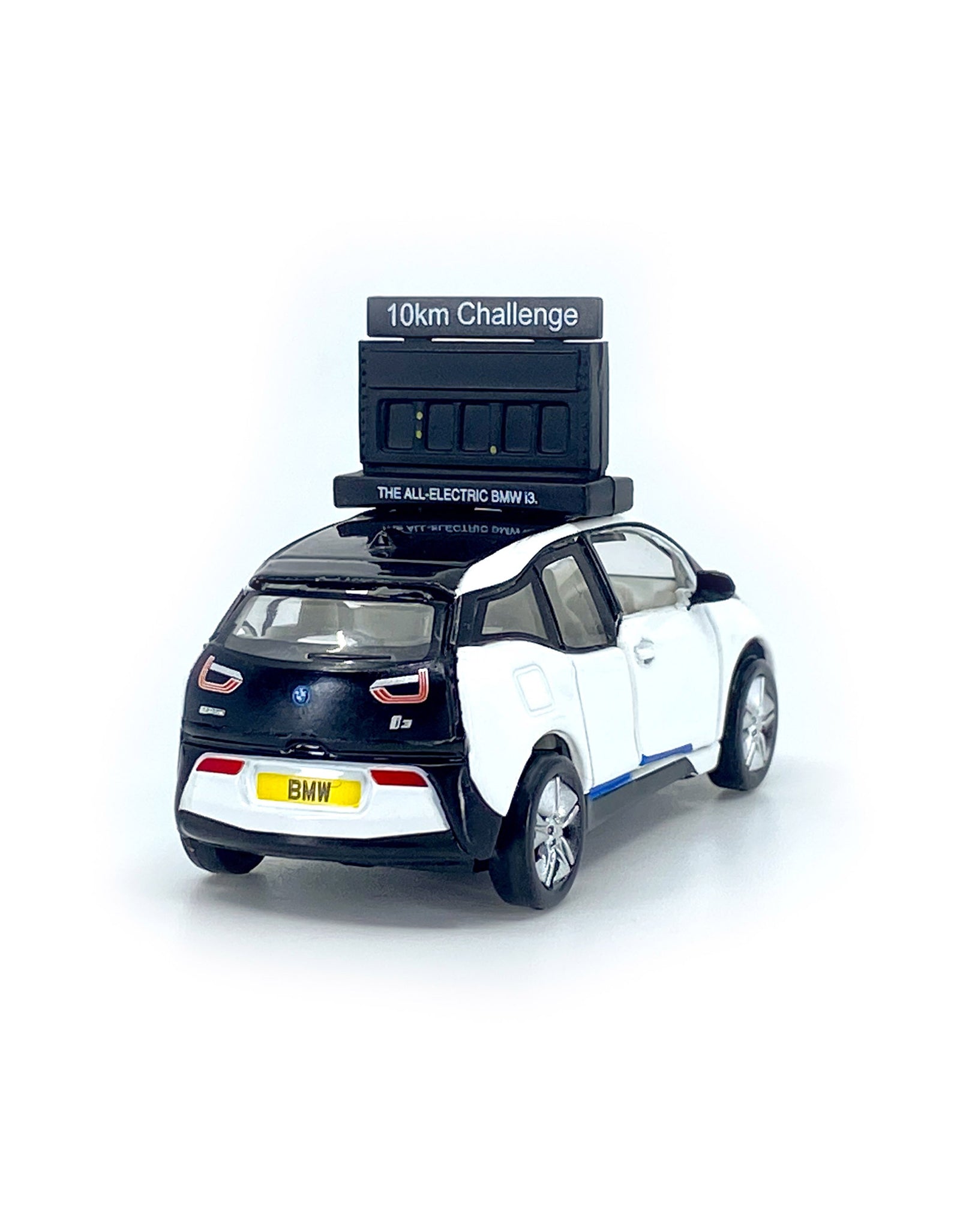 TINY HK #161 BMW i3 Marathon Clock Car (Capparius White) Diecast Car w/ sticker