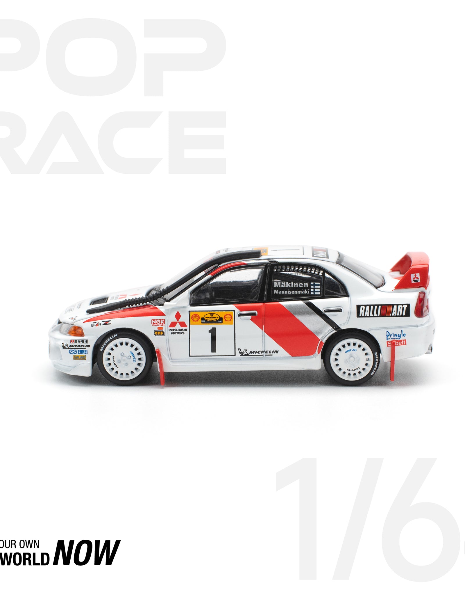 POPRACE 1/64 MITSUBISHI LANCER EVOLUTION IV SAFARI RALLY KENYA 1998