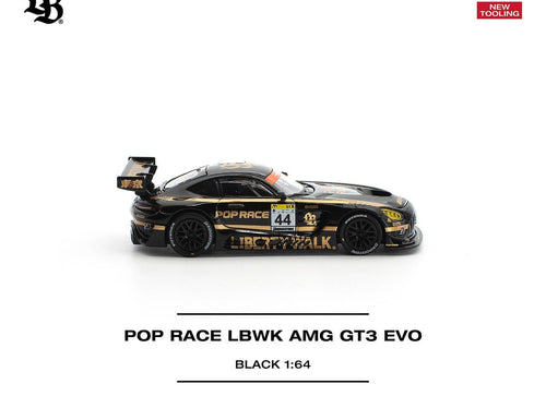 Load image into Gallery viewer, (Pre-order) POPRACE 1/64 - LBWK AMG GT3 EVO - BLACK Diecast Model Car
