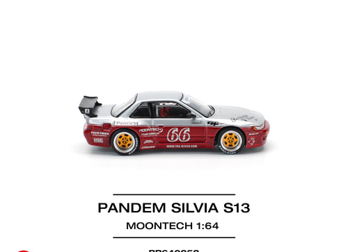 Load image into Gallery viewer, POP RACE 1/64 pandem silvia s13 - moontech red (new tooling) pr640258
