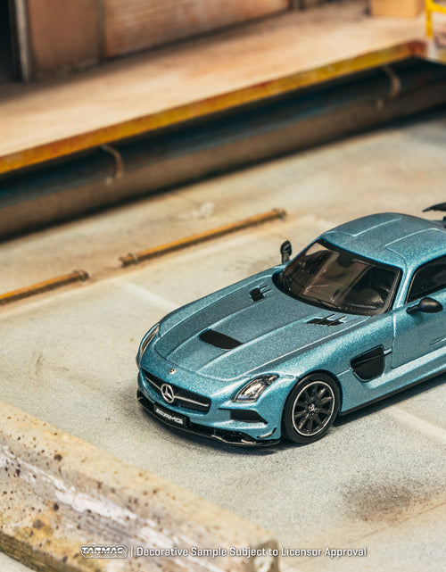Load image into Gallery viewer, Tarmac Works 1/64 Mercedes-Benz SLS AMG Coupé Black Series Matte Blue
