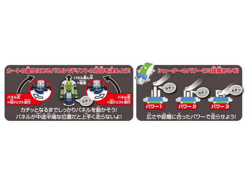 Load image into Gallery viewer, Takara Tomy Drift Tomica Mario Kart Drift Starter Set Yoshi &amp; Standard Kart

