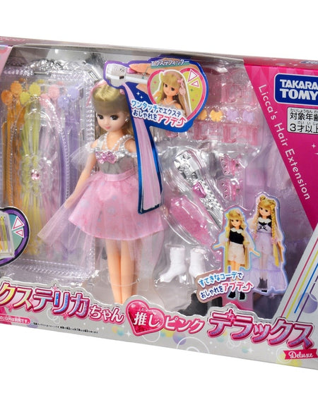 Takara Tomy Licca Hair Extensions Licca-chan Fav Pink Deluxe DX Set