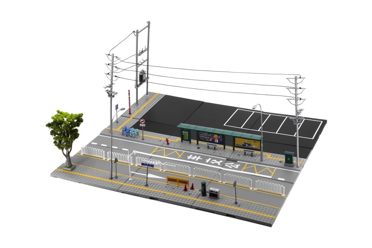 TINY City scale 1:64 Street Diorama Painted Model - S1 China Road Set