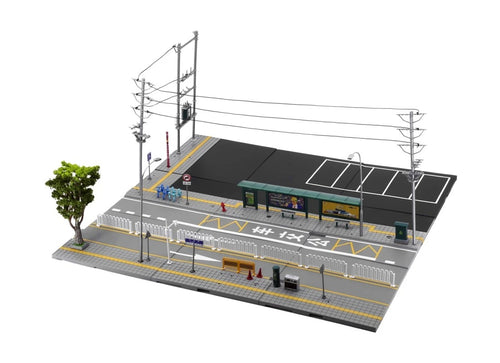 Load image into Gallery viewer, TINY City scale 1:64 Street Diorama Painted Model - S1 China Road Set
