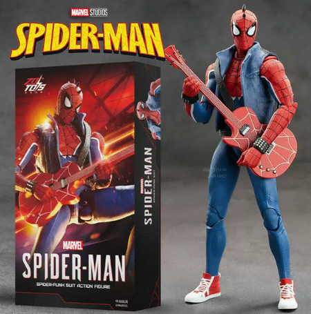 ZD Toys Marvel Avengers 1/10 Spider-Man Punk Spider Action Figure Set