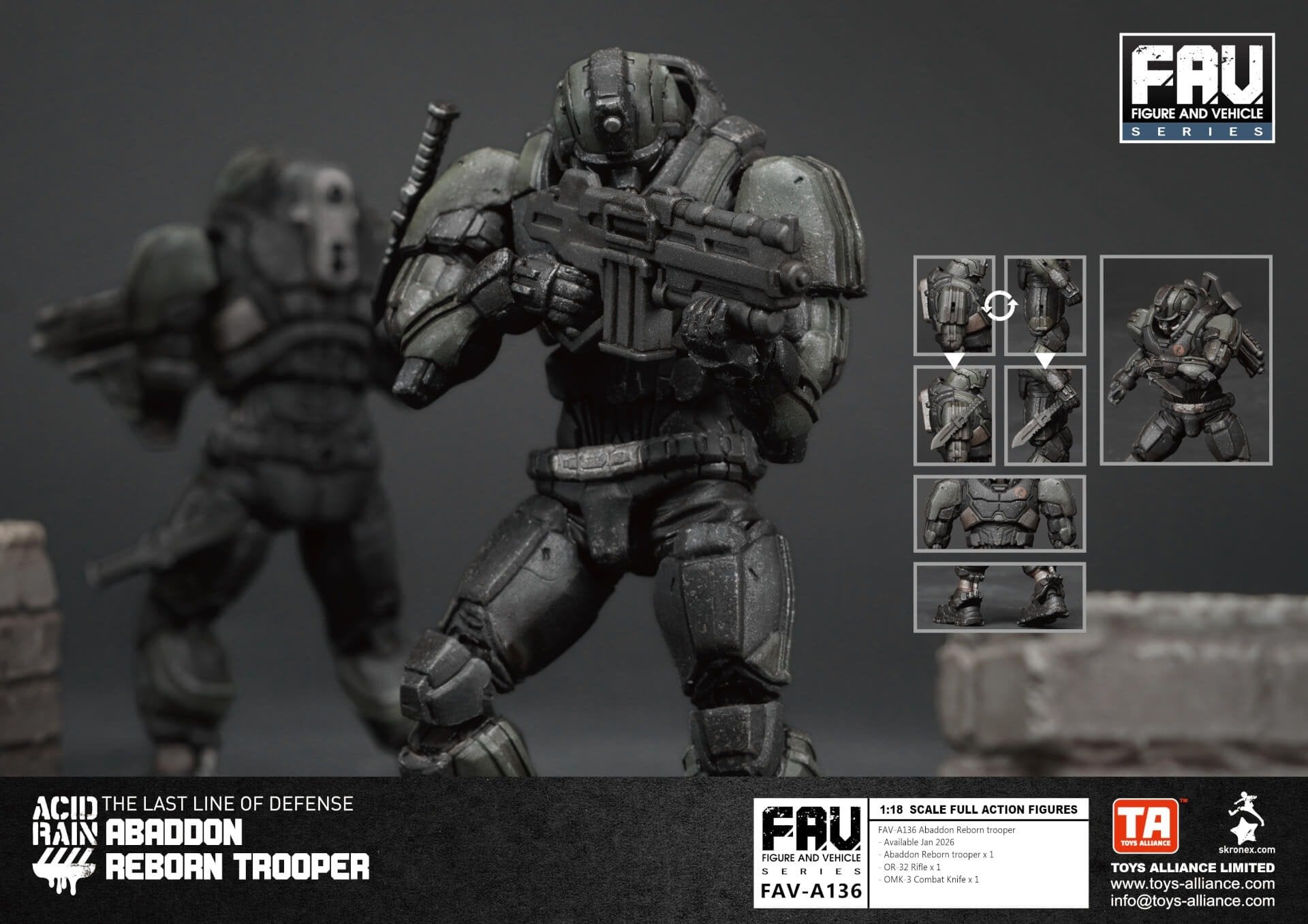 Acid Rain x Toy Alliance FAV-A136 Abaddon Reborn trooper Figure Set