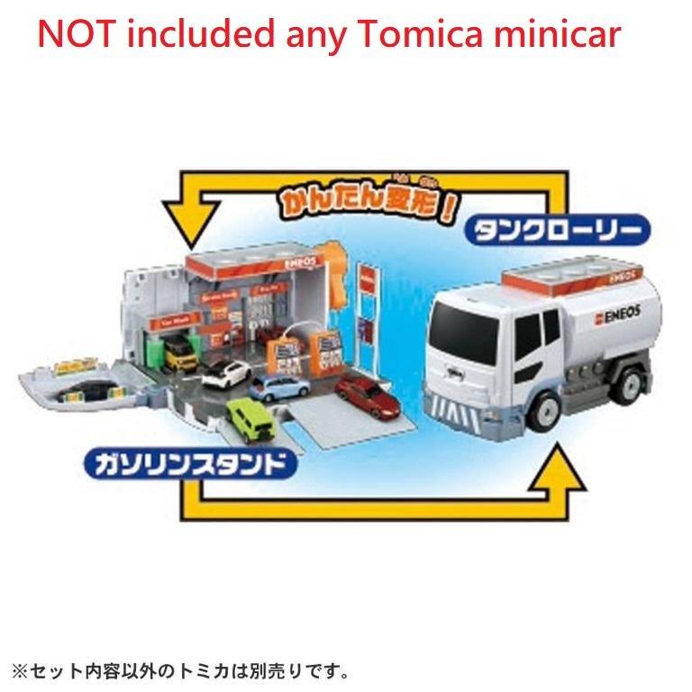 Takara Tomy Tomica World - Transform Tank Truck Gas Station (No Cars included)