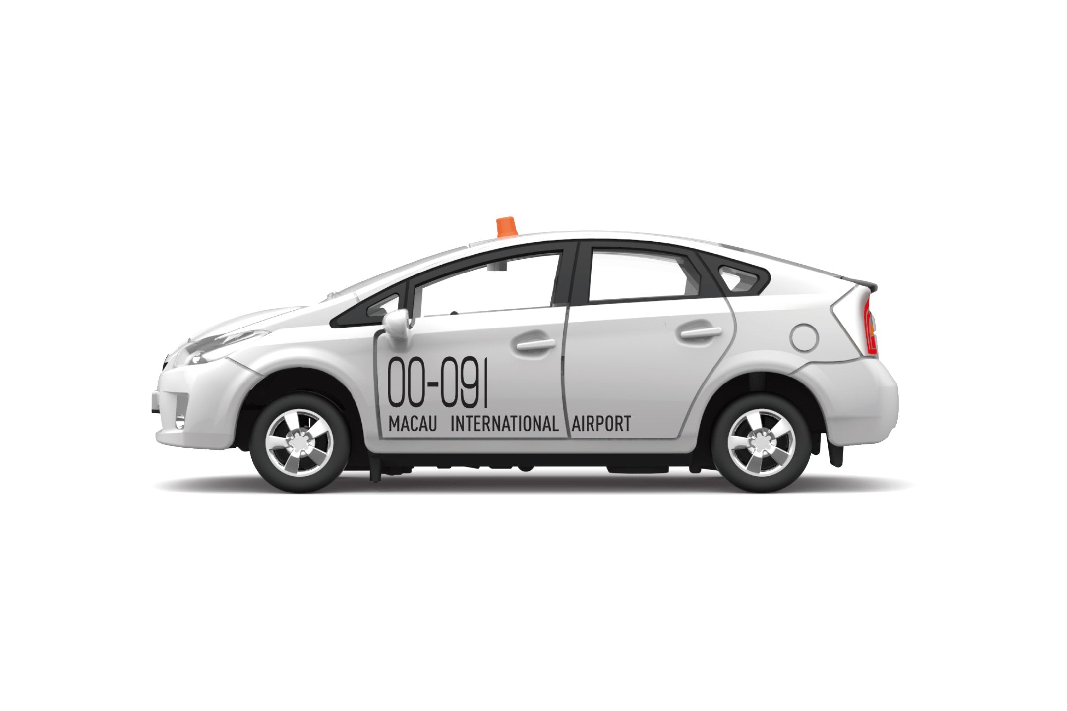 TINY Macau #MC3 Toyota Prius Macau International Airport Diecast 7cm Toy Car