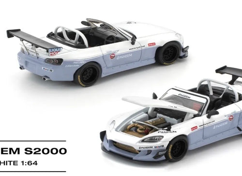 Load image into Gallery viewer, (Pre-order) POPRACE 1/64 PANDEM S2000 WHITE New Tooling Diecast Model Car
