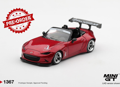 Load image into Gallery viewer, (Pre-order) Mini GT #1367 Mazda Miata MX-5 (ND) Pandem Kodo Red 2015 RHD
