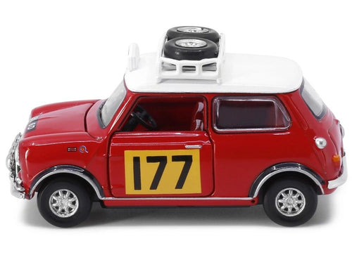 Load image into Gallery viewer, TINY Hong Kong #177 Mini Cooper Rally Red Mk1 Scale 1:50 Diecast Mini  Car
