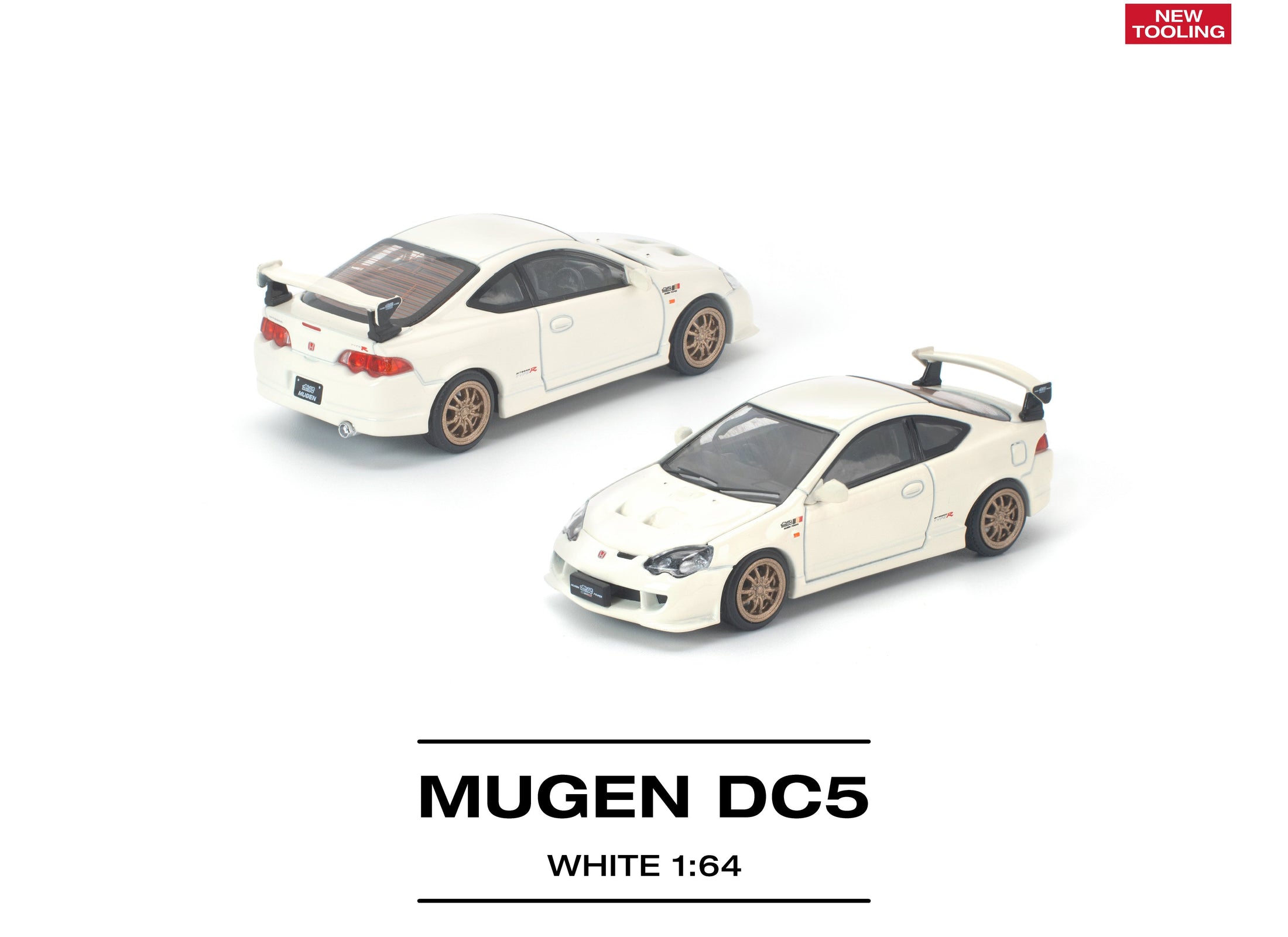 (Pre-order) POP RACE 1/64 HONDA DC5 MUGEN WHITE Diecast Model Car