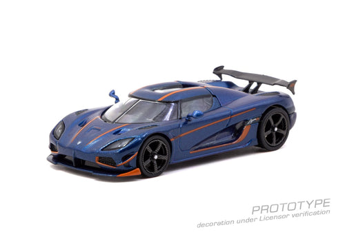 Load image into Gallery viewer, (Pre-order) Tarmac Works 1/64 Koenigsegg Agera RS Dark Blue Carbon Fiber
