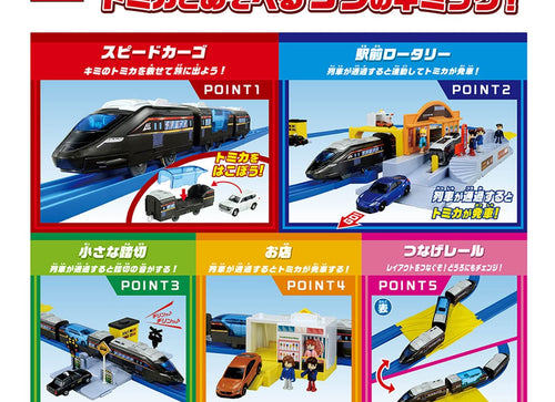 Load image into Gallery viewer, Takara Tomy Plarail Carry it and Go! Station Roundabout Set with Lots of Scenes
