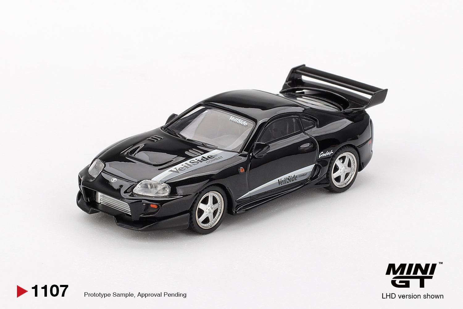 MINI GT #1107 Toyota Supra VeilSide Combat V-II Black LHD Model Car