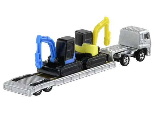 Load image into Gallery viewer, Takara Tomy Tomica No.142 Isuzu Giga Heavy Equipment Transport Vehicle
