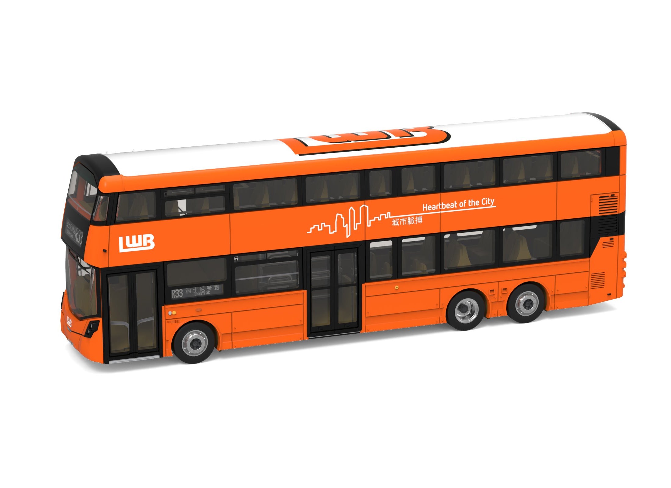 Tiny City Die-cast Model Car - 1/110 LWB VOLVO B8L Wright 12.8M (R33) Bus