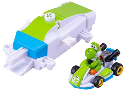 Load image into Gallery viewer, Takara Tomy Drift Tomica Mario Kart Drift Starter Set Yoshi &amp; Standard Kart
