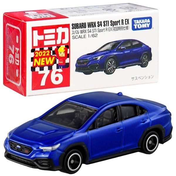 Takara Tomy Tomica Die-cast Car - 1/62 No.076 Subaru WRX S4 STI Sport R EX (1st)