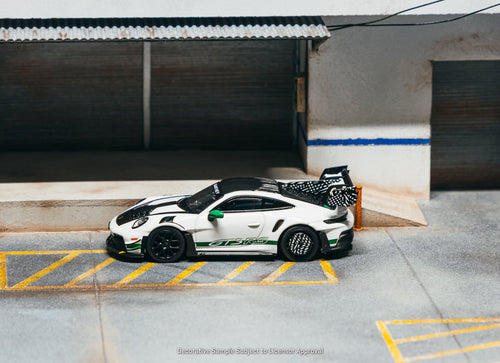 Load image into Gallery viewer, (Pre-order) Tarmac Works 1/64 Porsche GT3RS(992.1) MR White Green Diecast Model
