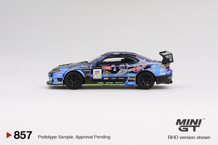 Mini GT #857 Nissan Silvia (S15) #46  D-MAX Racing 2023 D1 Grand Pix