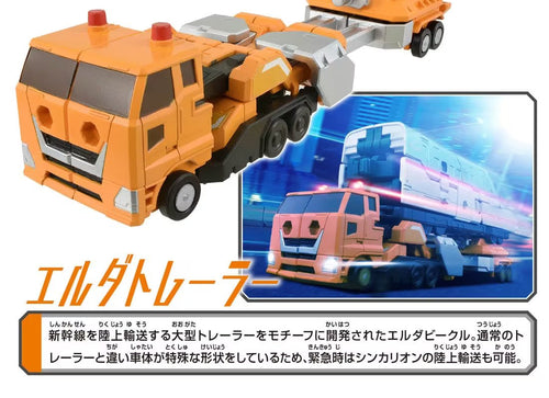 Load image into Gallery viewer, Takara Tomy Plarail Shinkansen Deformation Robot SHINKALION CW ERDA Trailer
