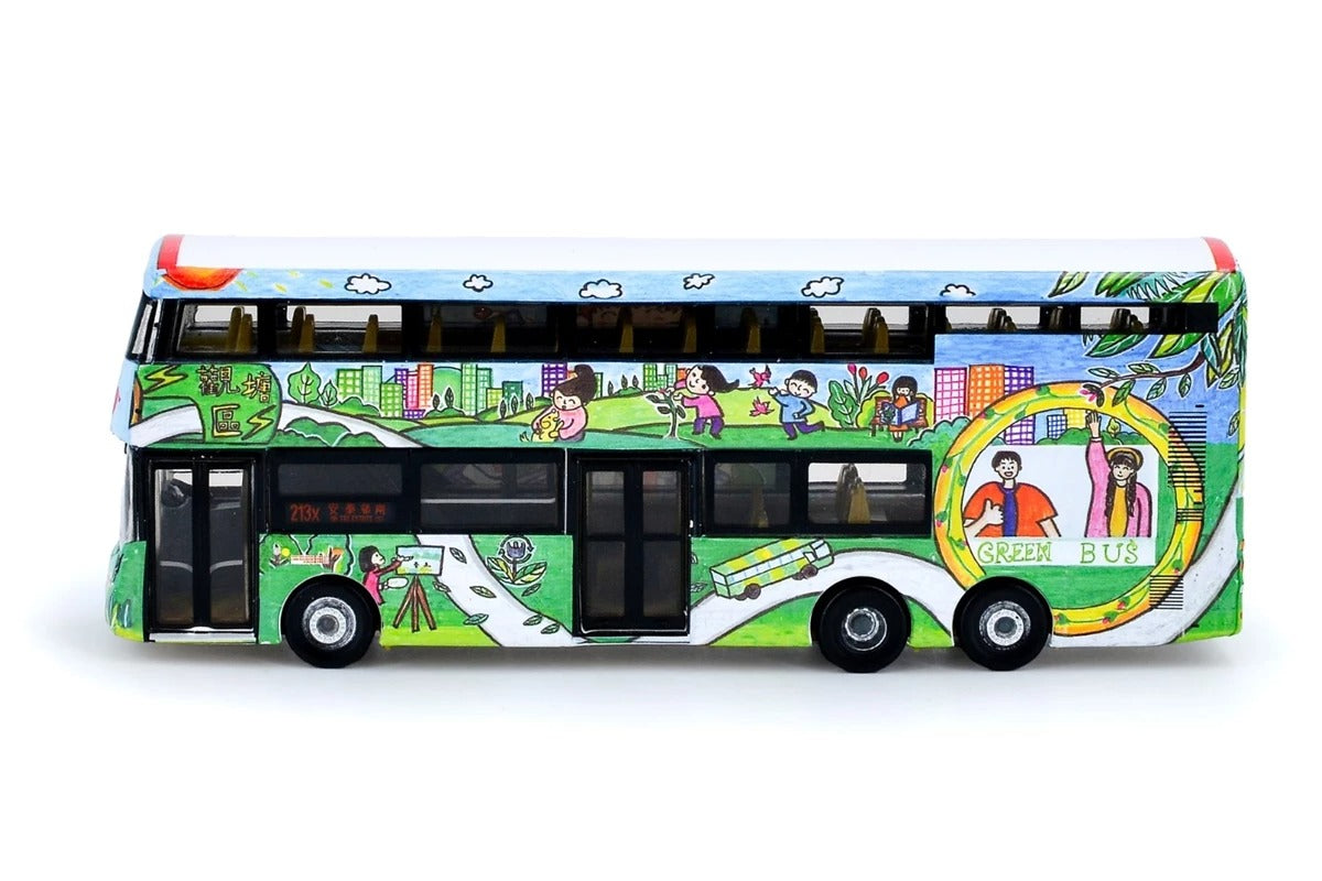 Tiny City Die-cast Model Car - KMB VOLVO B8L WRIGHT Go Green, Anderson (213X)