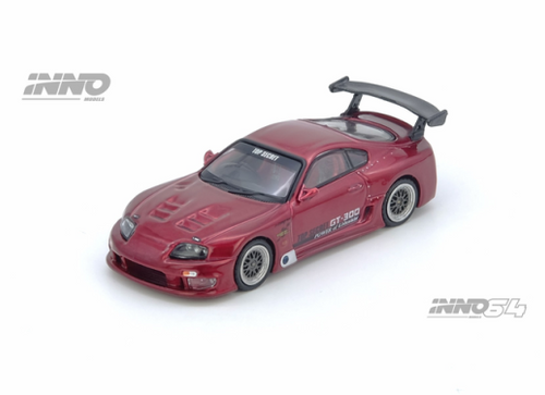 Load image into Gallery viewer, INNO64 TOYOTA SUPRA (A80) "TOP SECRET" Red Die-cast Model Car

