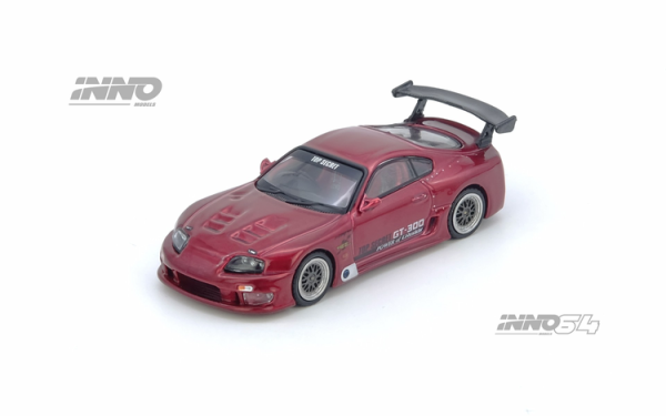 INNO64 TOYOTA SUPRA (A80) "TOP SECRET" Red Die-cast Model Car